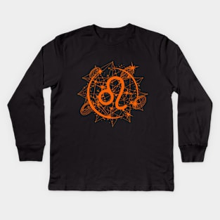 Leo Symbol Kids Long Sleeve T-Shirt